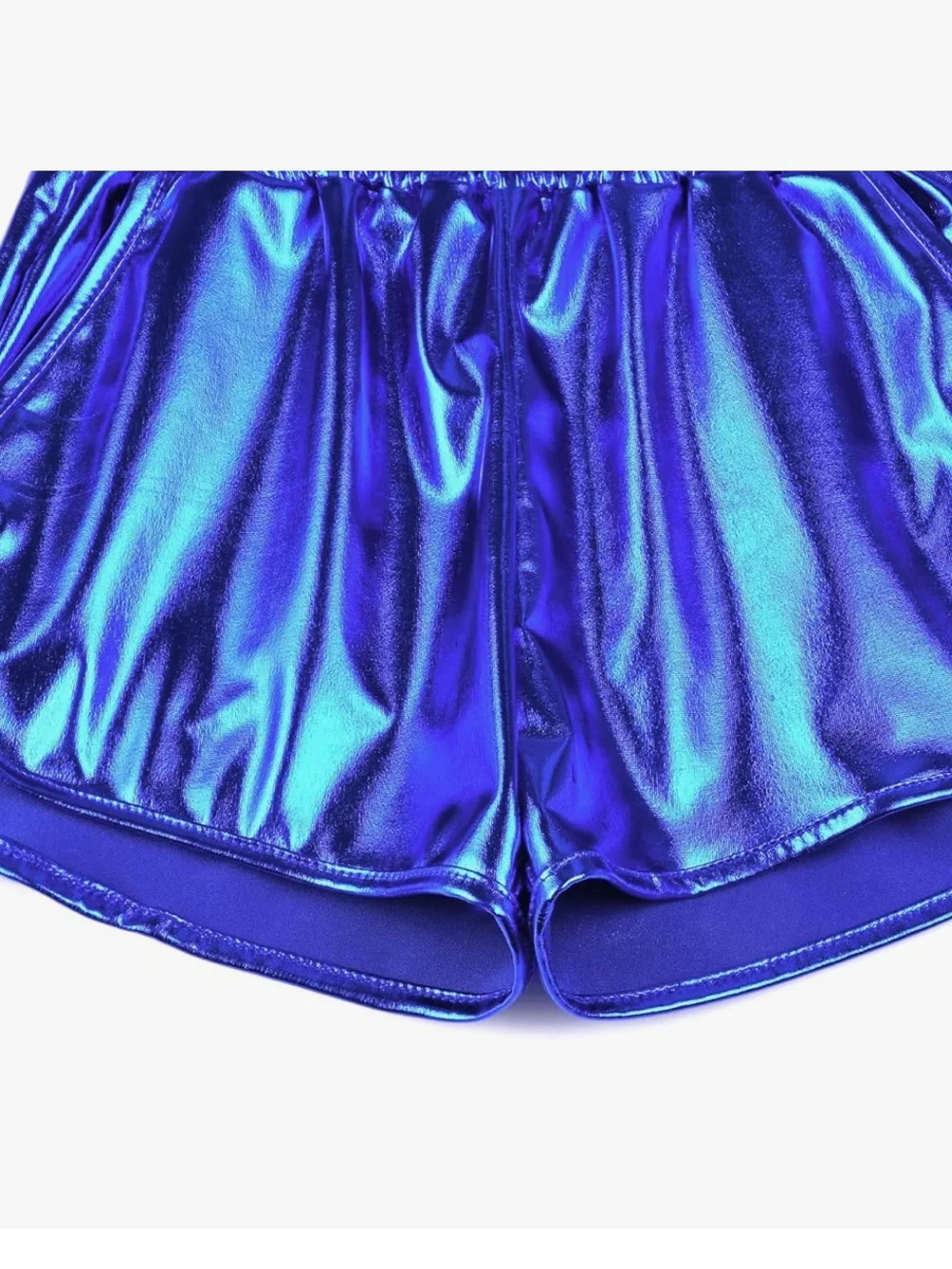 Girls metallic blue shorts size 140